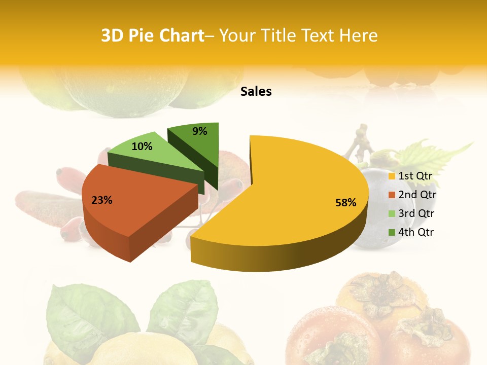 Isolated Juicy Lemon PowerPoint Template