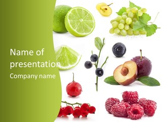 Raw Fruit Segment PowerPoint Template