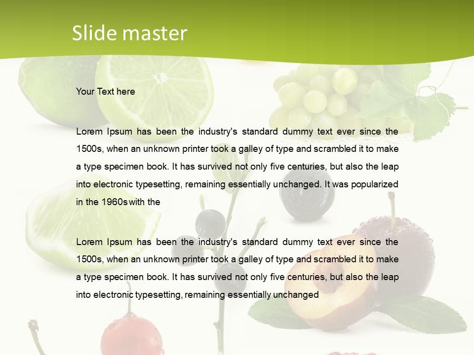 Raw Fruit Segment PowerPoint Template