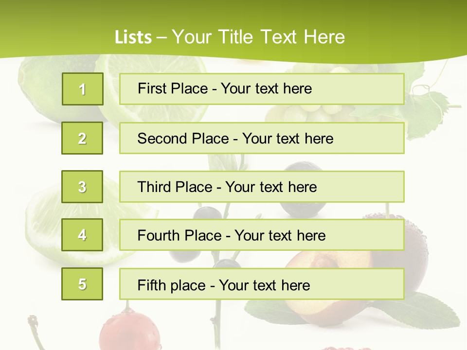 Raw Fruit Segment PowerPoint Template