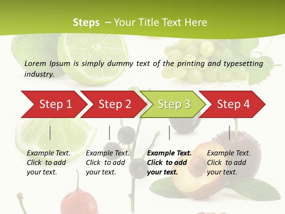Raw Fruit Segment PowerPoint Template