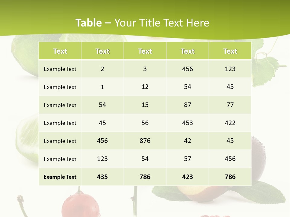Raw Fruit Segment PowerPoint Template