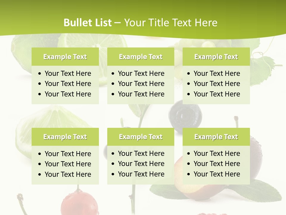Raw Fruit Segment PowerPoint Template