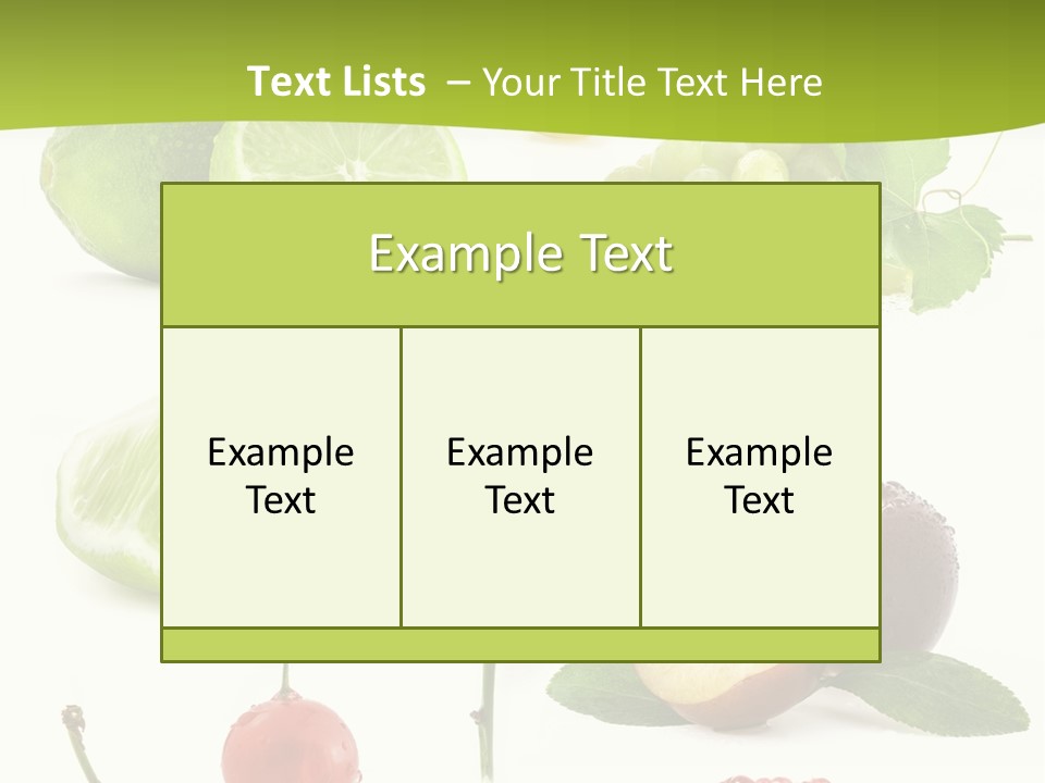 Raw Fruit Segment PowerPoint Template
