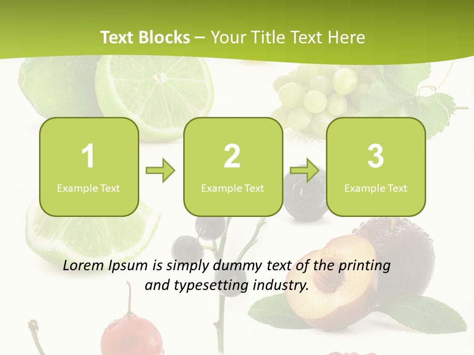 Raw Fruit Segment PowerPoint Template