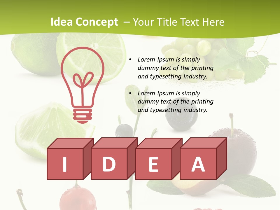 Raw Fruit Segment PowerPoint Template