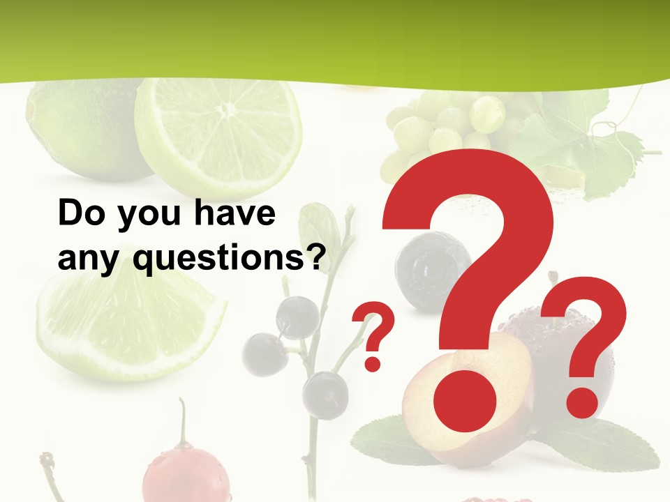 Raw Fruit Segment PowerPoint Template