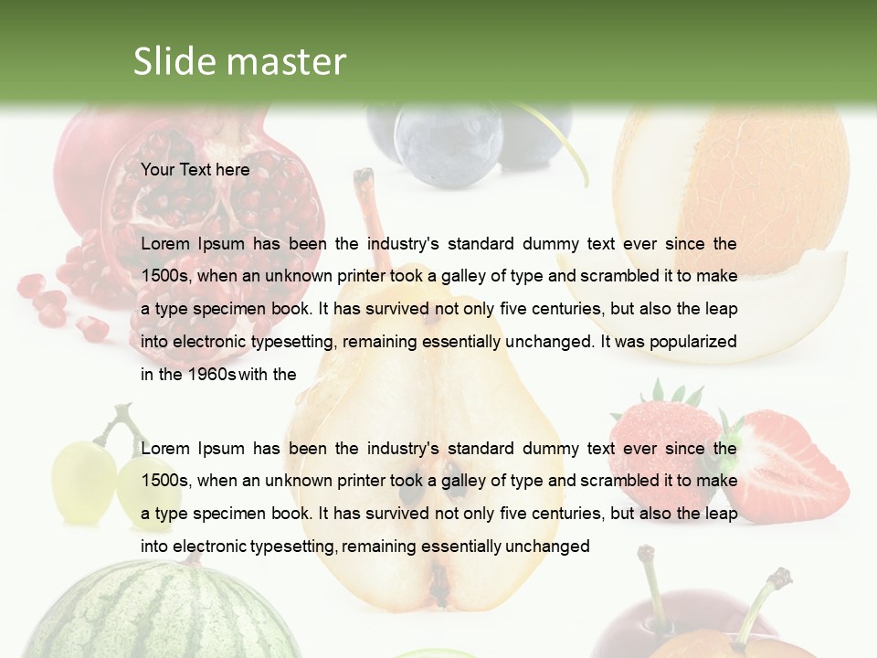 Orange Striped Citrus PowerPoint Template