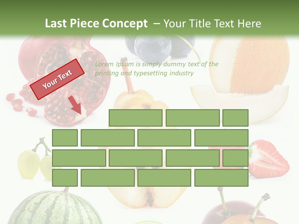 Orange Striped Citrus PowerPoint Template