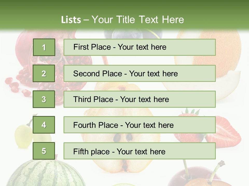 Orange Striped Citrus PowerPoint Template