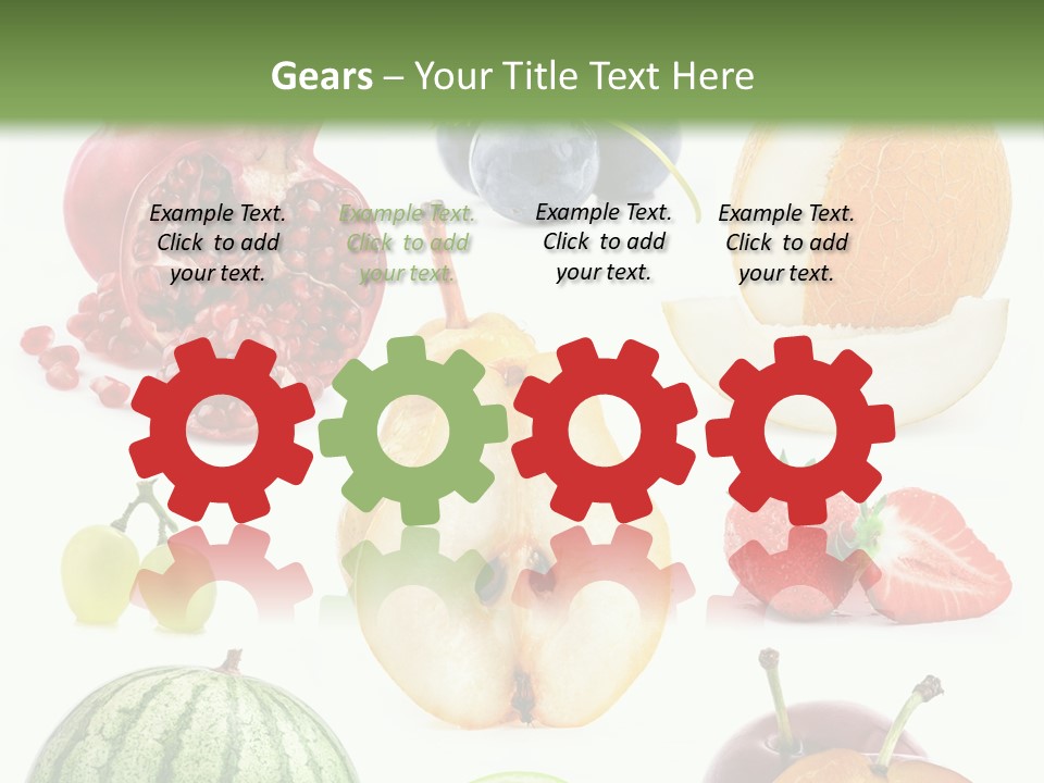 Orange Striped Citrus PowerPoint Template