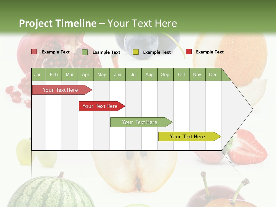 Orange Striped Citrus PowerPoint Template