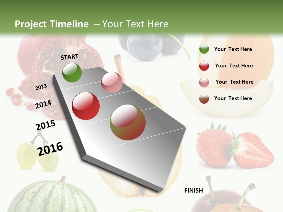 Orange Striped Citrus PowerPoint Template