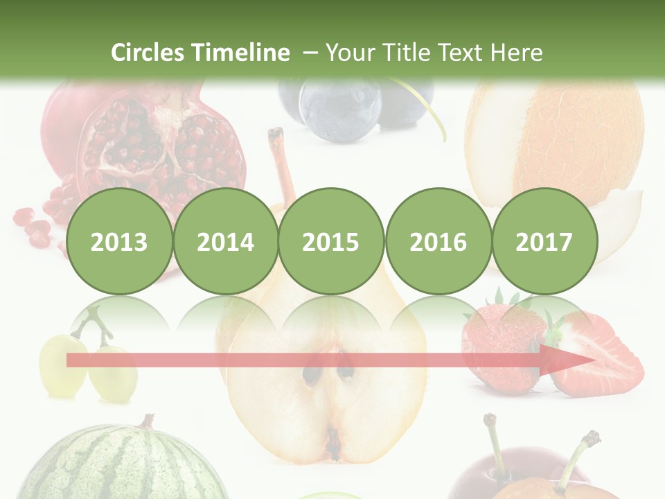 Orange Striped Citrus PowerPoint Template