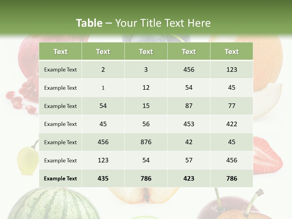 Orange Striped Citrus PowerPoint Template