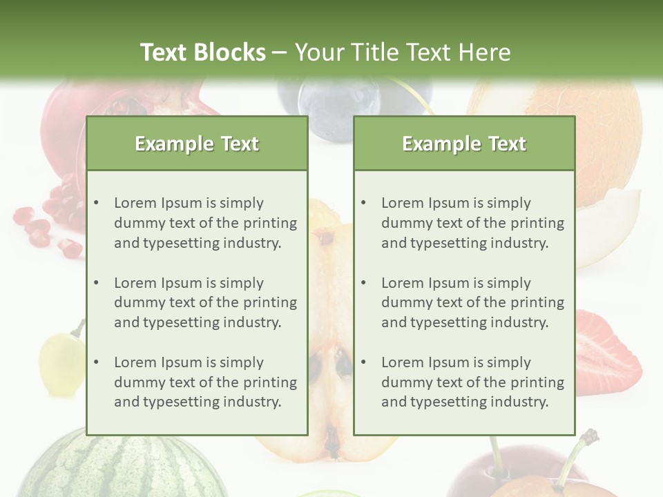 Orange Striped Citrus PowerPoint Template