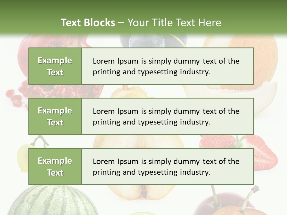 Orange Striped Citrus PowerPoint Template