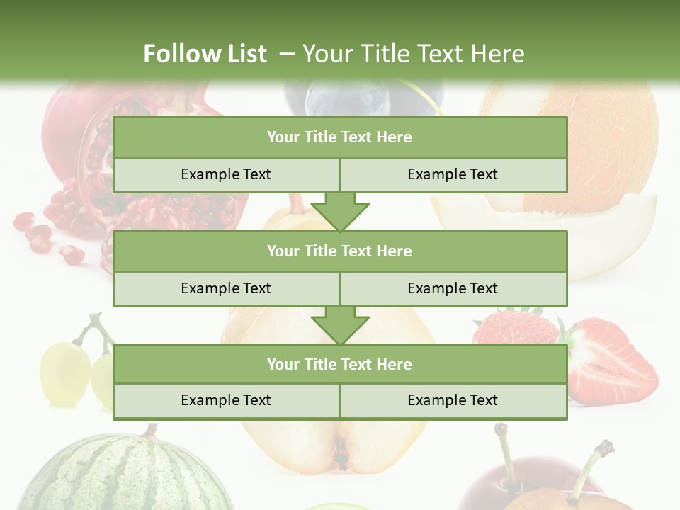 Orange Striped Citrus PowerPoint Template