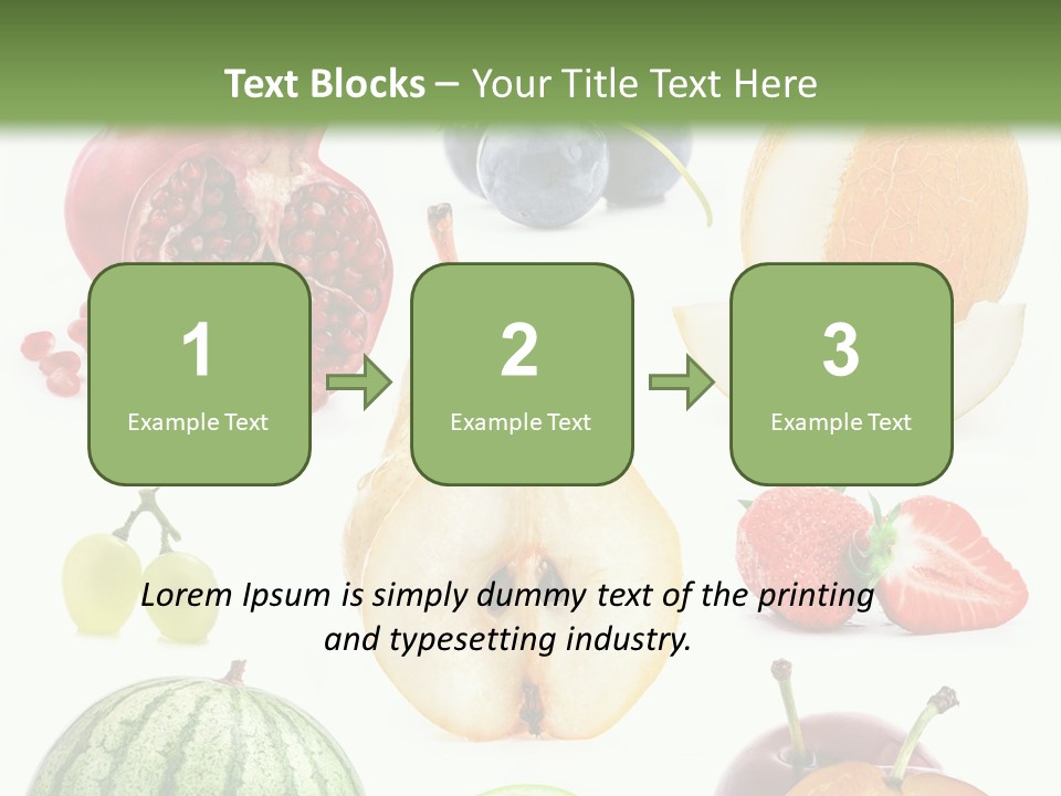 Orange Striped Citrus PowerPoint Template