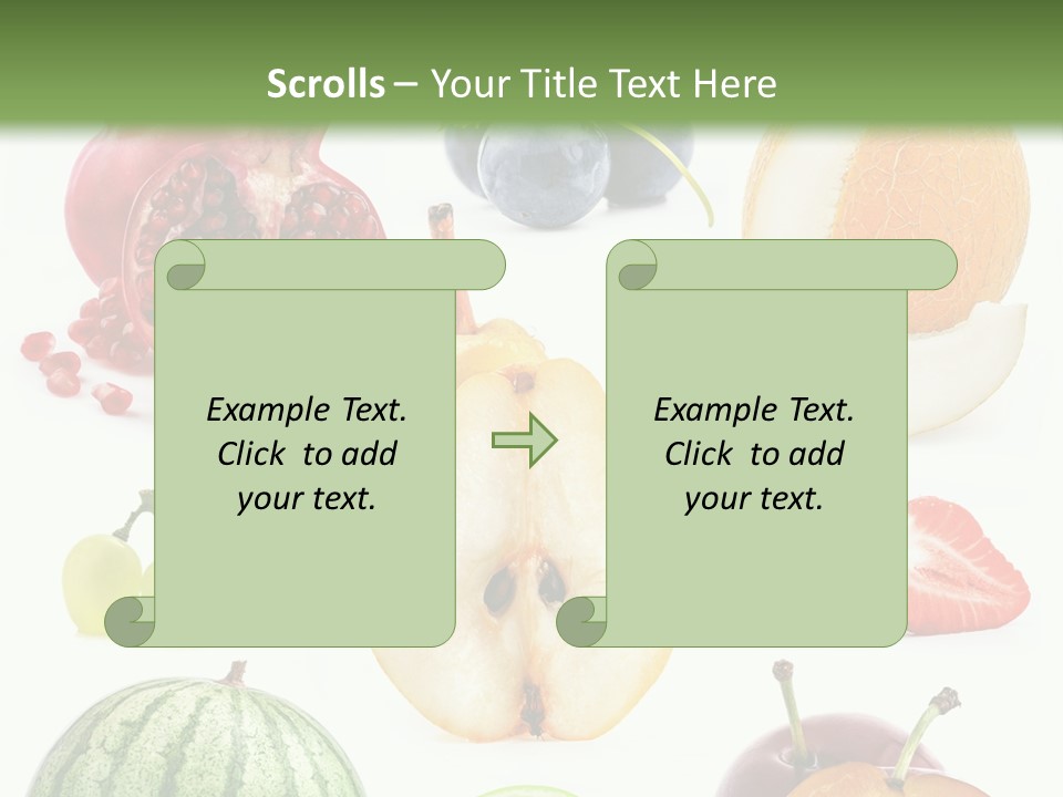 Orange Striped Citrus PowerPoint Template