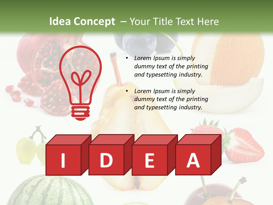 Orange Striped Citrus PowerPoint Template