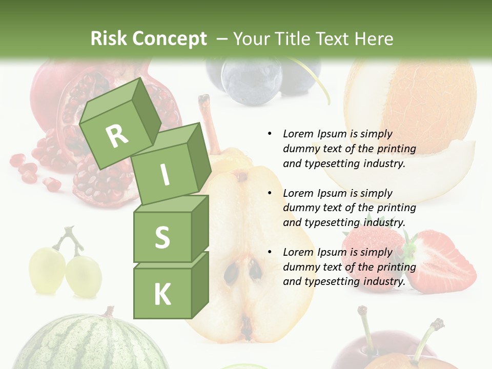 Orange Striped Citrus PowerPoint Template