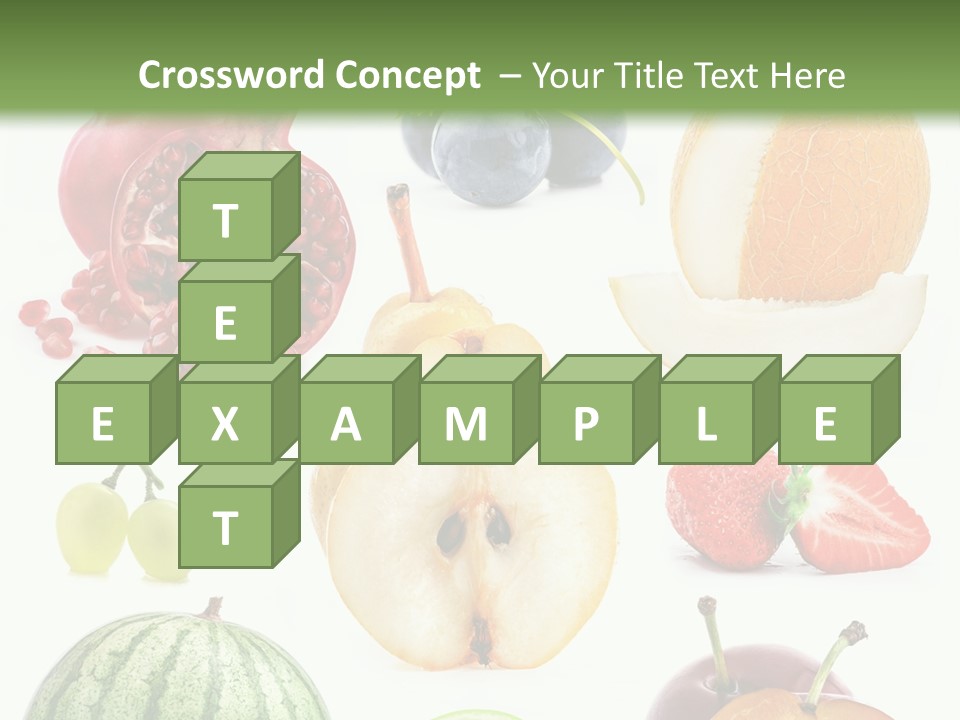 Orange Striped Citrus PowerPoint Template