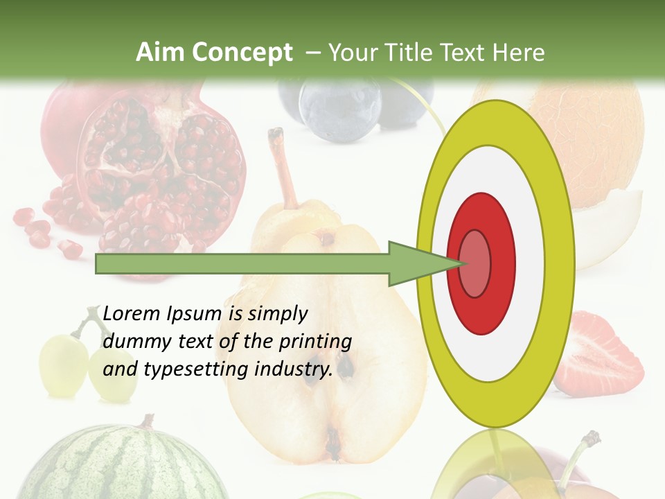 Orange Striped Citrus PowerPoint Template