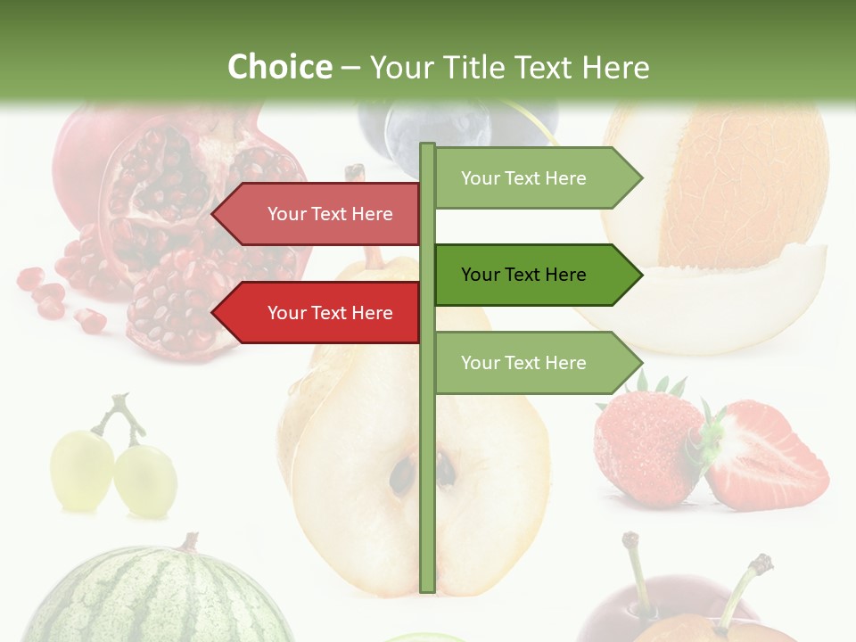 Orange Striped Citrus PowerPoint Template