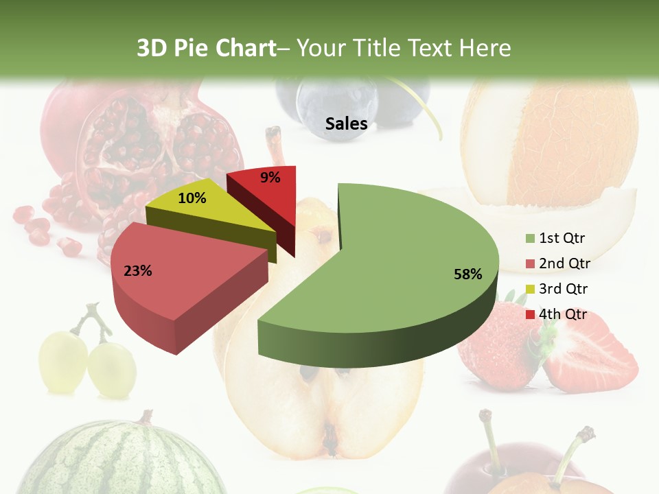 Orange Striped Citrus PowerPoint Template