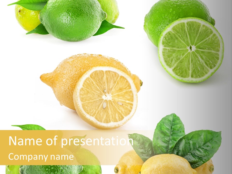 Isolated Citric Taste PowerPoint Template