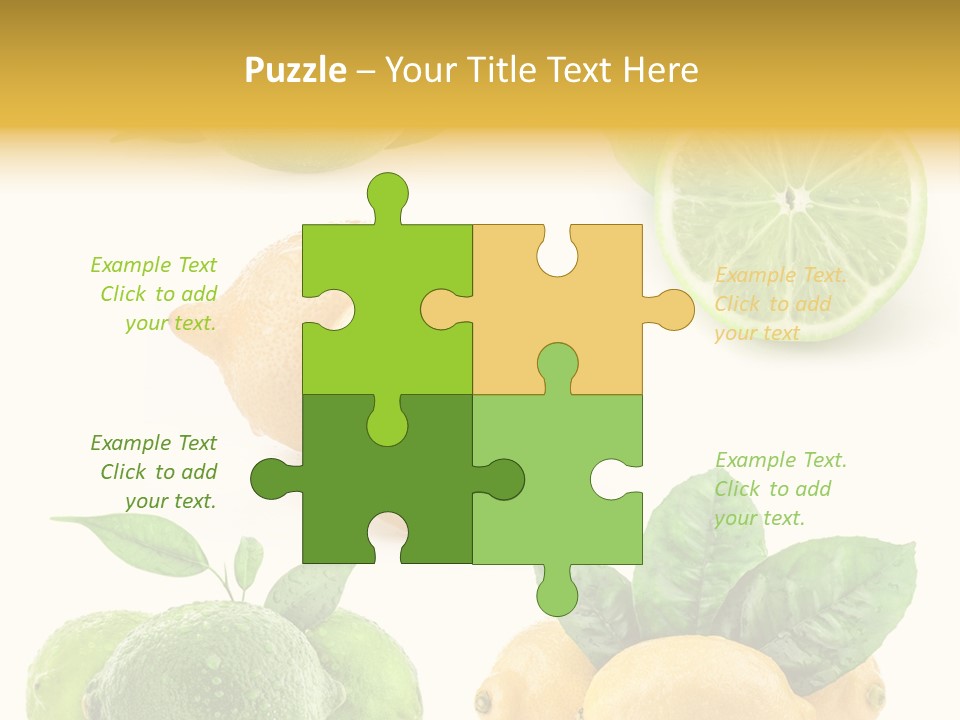 Isolated Citric Taste PowerPoint Template