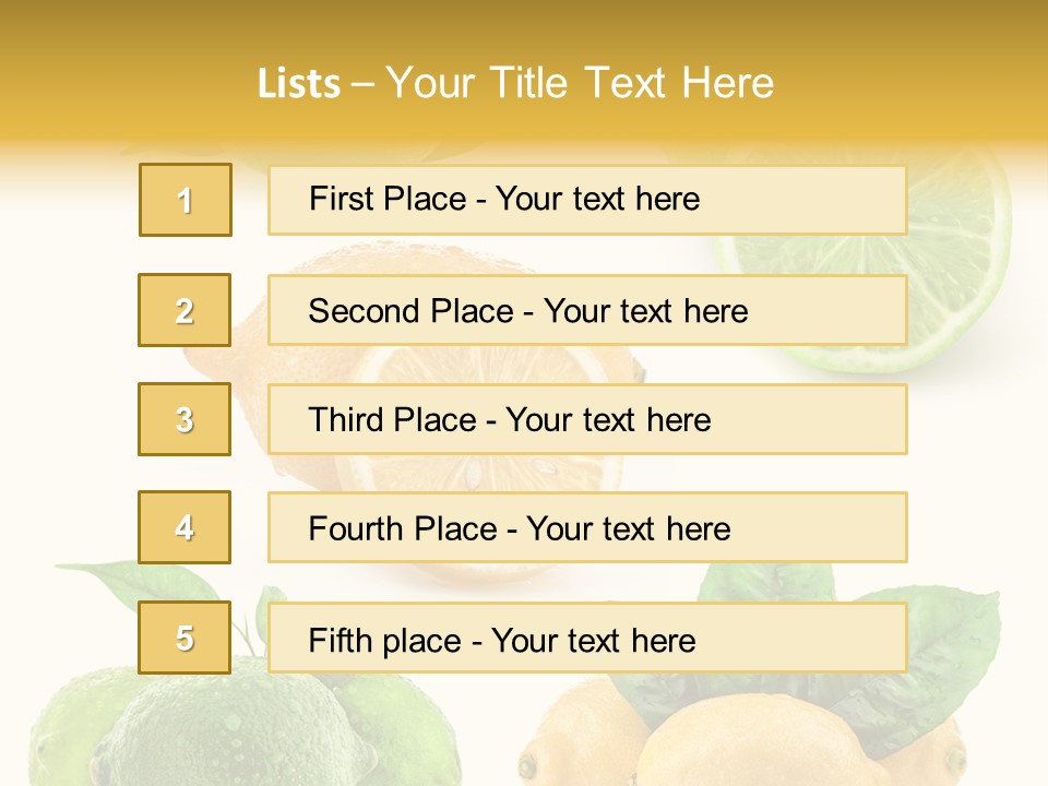Isolated Citric Taste PowerPoint Template