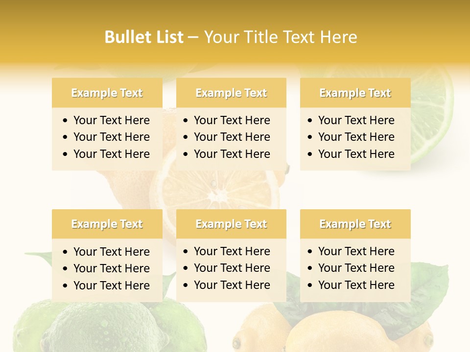 Isolated Citric Taste PowerPoint Template