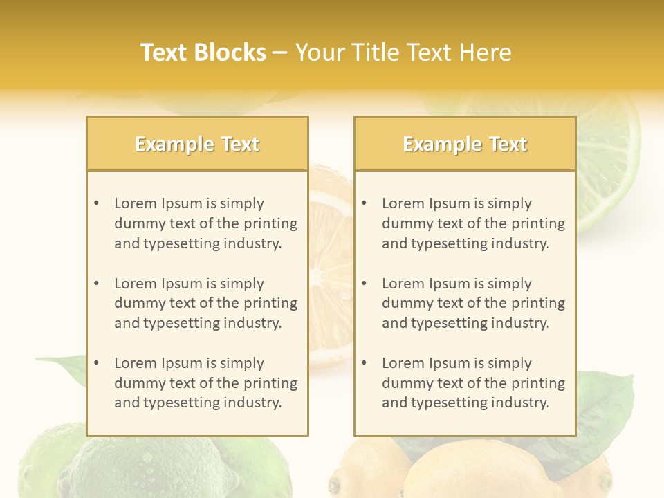 Isolated Citric Taste PowerPoint Template