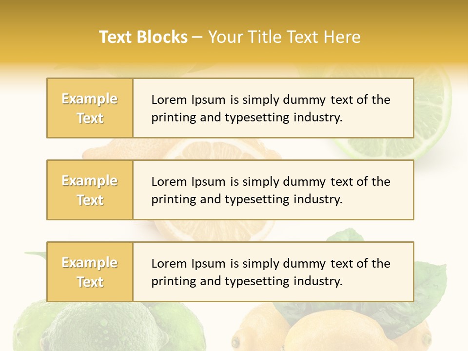 Isolated Citric Taste PowerPoint Template