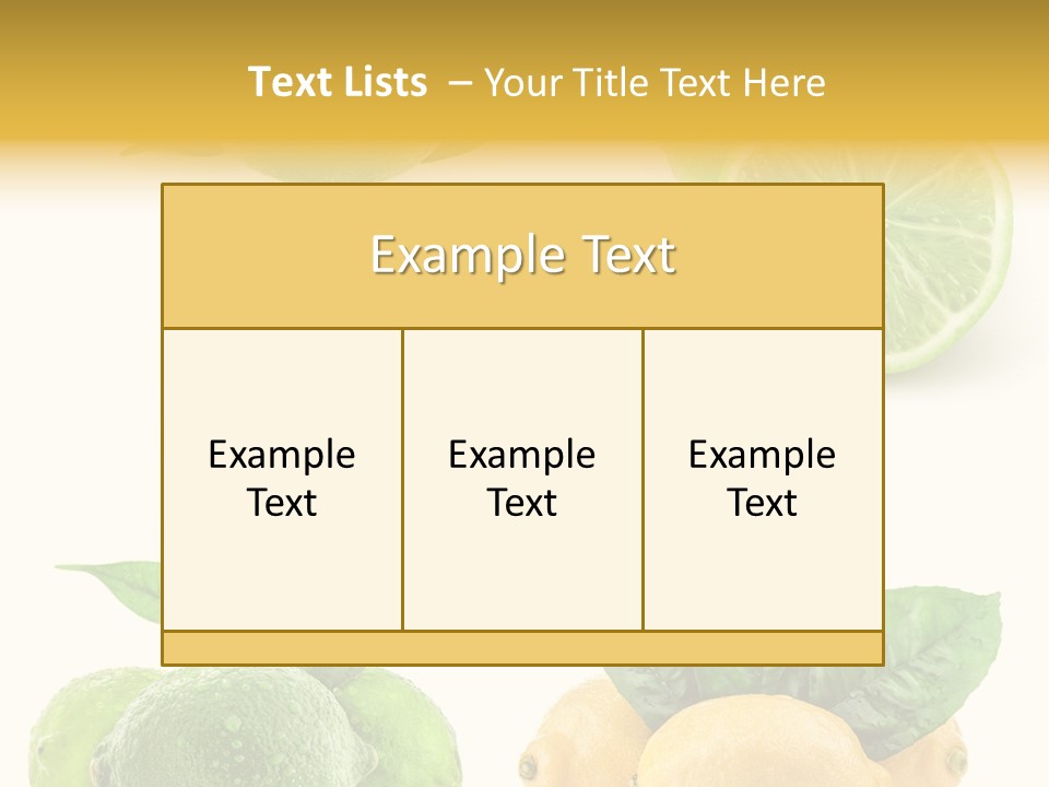 Isolated Citric Taste PowerPoint Template