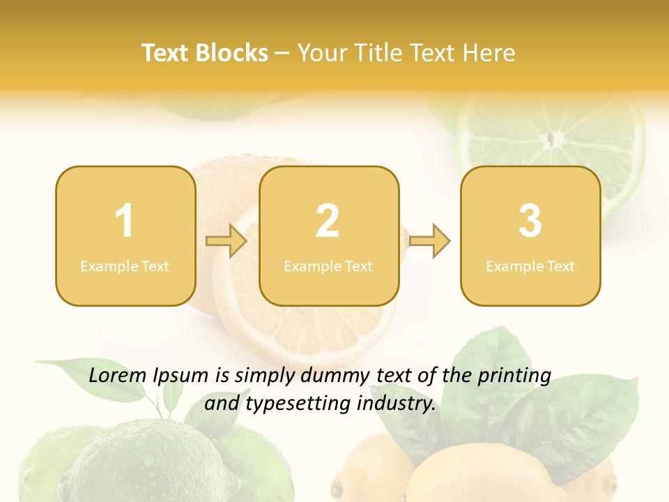 Isolated Citric Taste PowerPoint Template