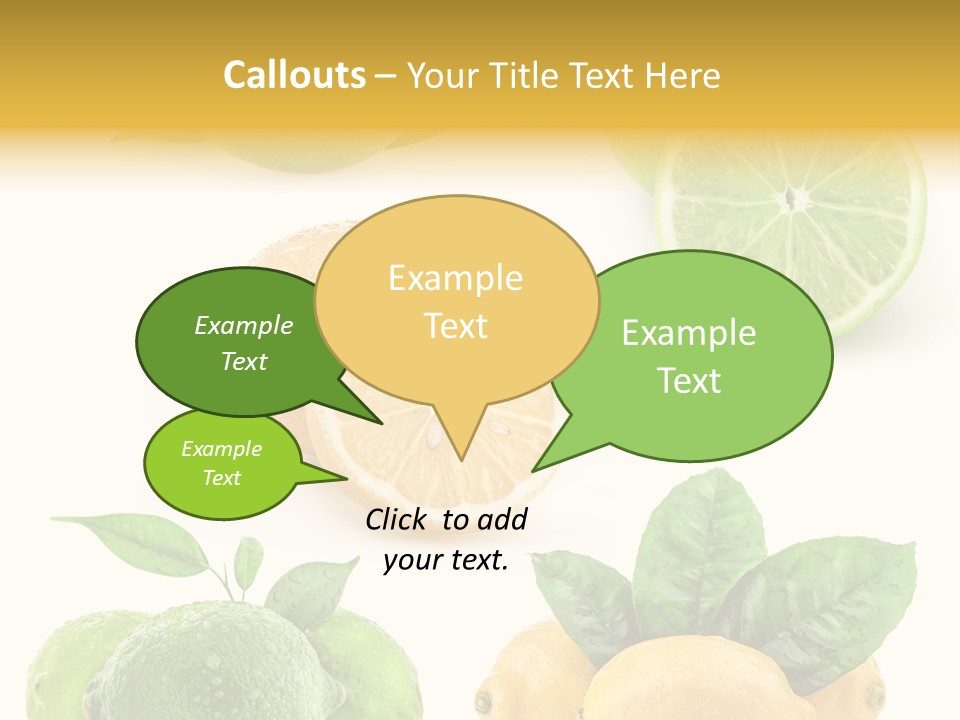 Isolated Citric Taste PowerPoint Template