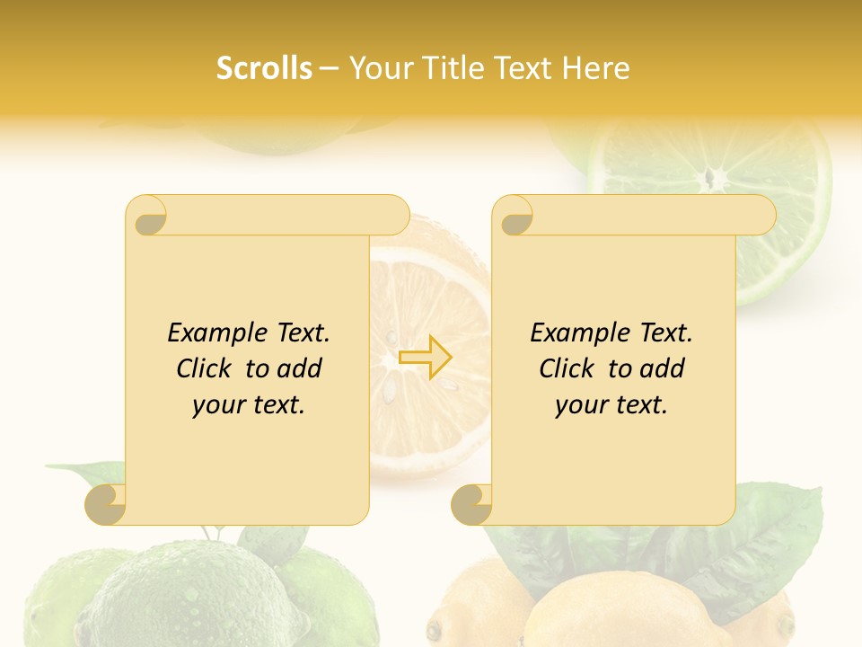 Isolated Citric Taste PowerPoint Template
