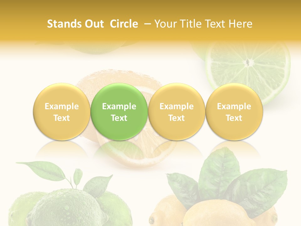 Isolated Citric Taste PowerPoint Template