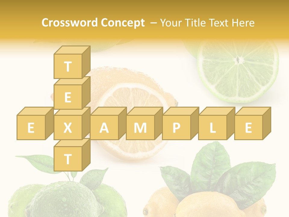 Isolated Citric Taste PowerPoint Template