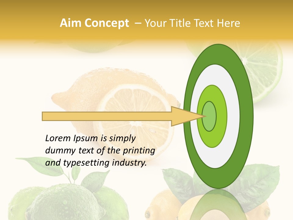 Isolated Citric Taste PowerPoint Template
