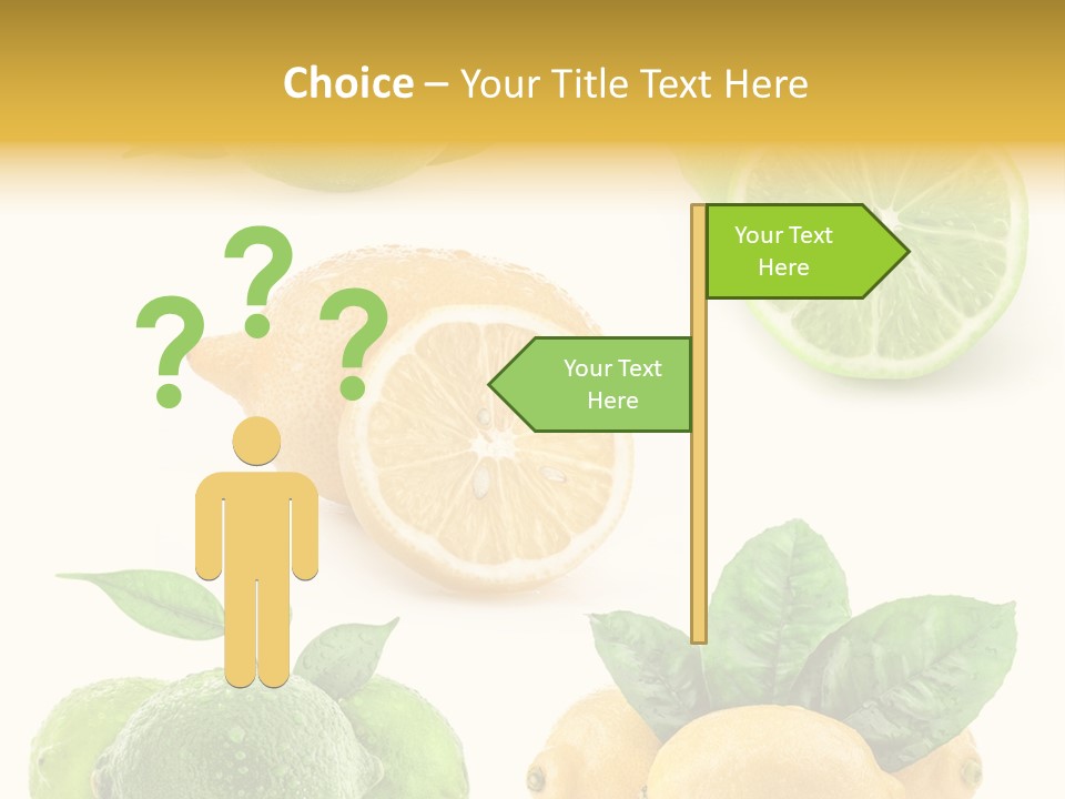 Isolated Citric Taste PowerPoint Template