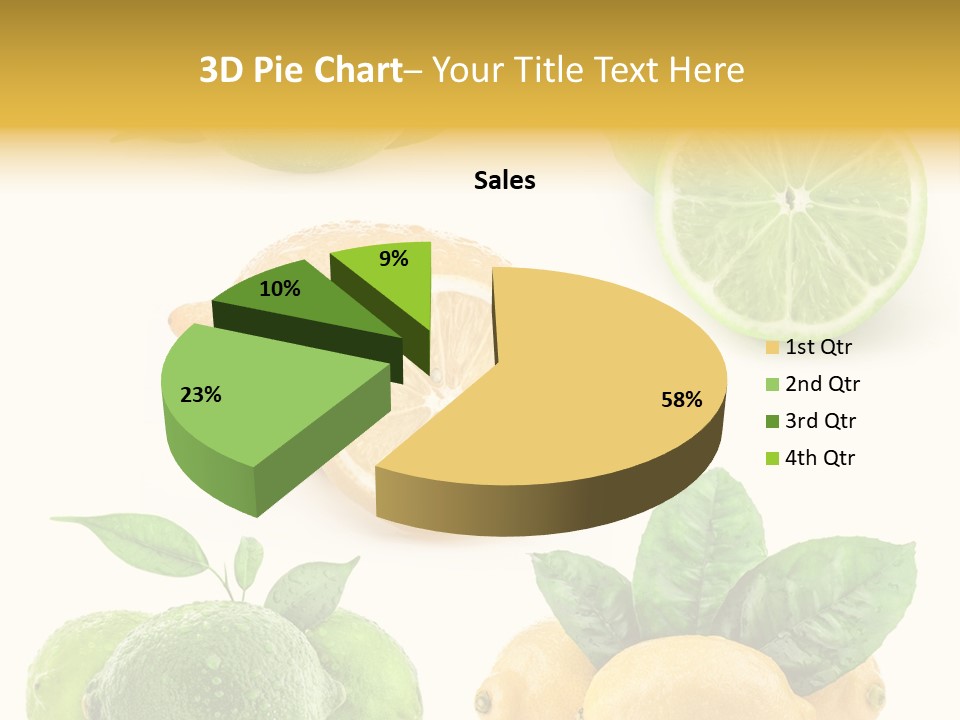 Isolated Citric Taste PowerPoint Template
