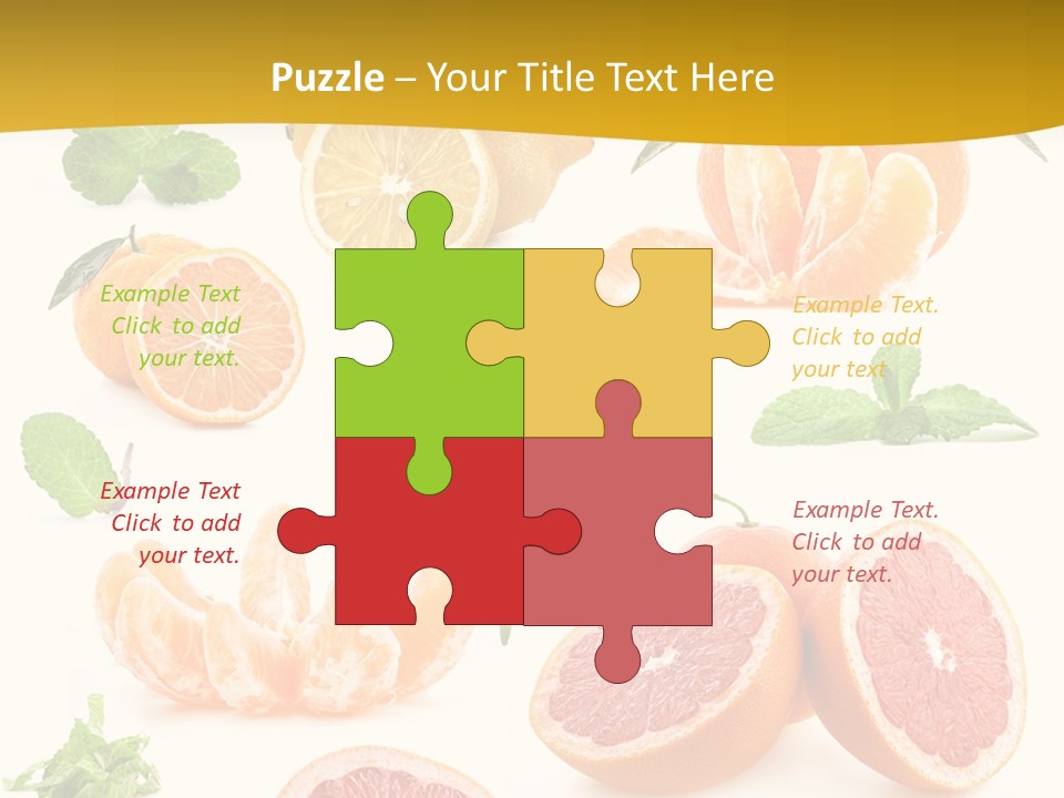 Mint Peppermint White PowerPoint Template