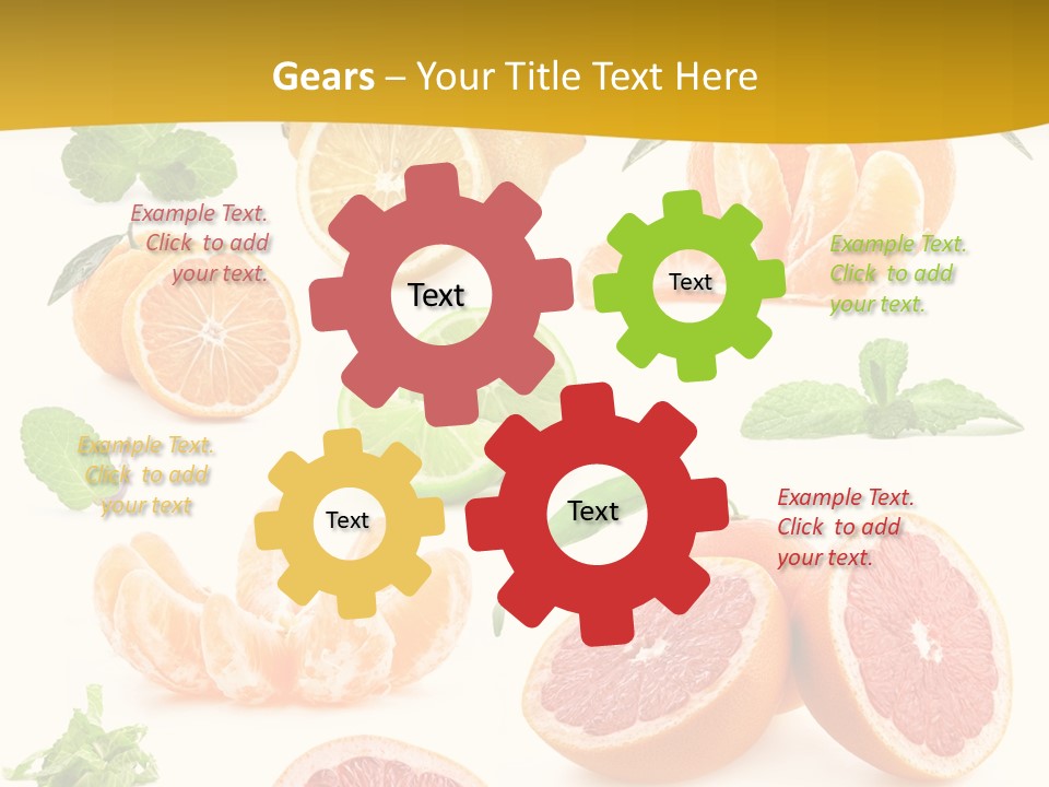 Mint Peppermint White PowerPoint Template