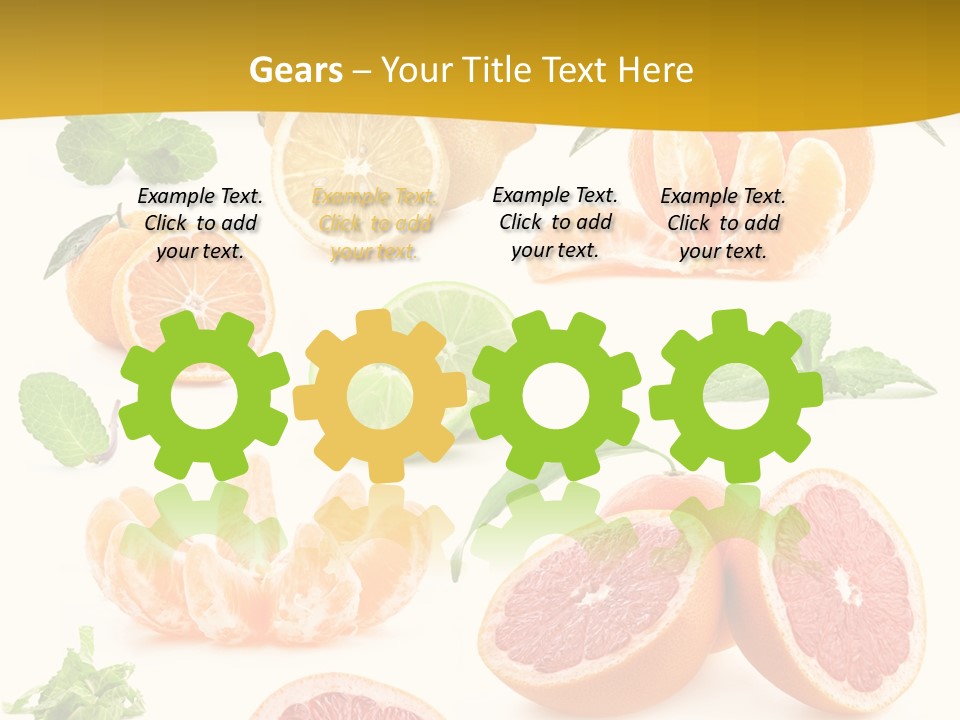 Mint Peppermint White PowerPoint Template