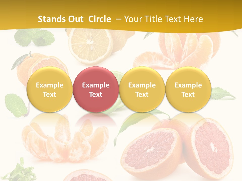 Mint Peppermint White PowerPoint Template