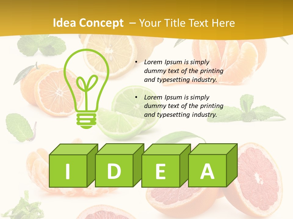 Mint Peppermint White PowerPoint Template